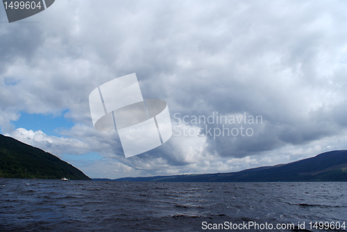 Image of Loch ness monster in scotland