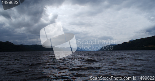 Image of Loch ness monster in scotland