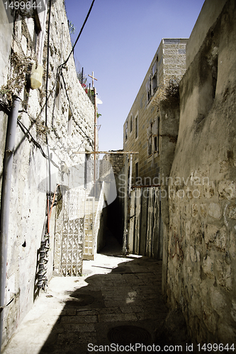 Image of Jerusalem street travel on holy land