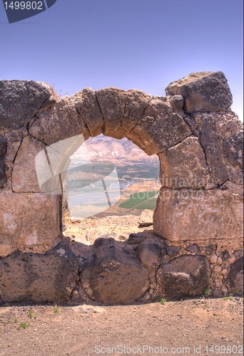 Image of Galilee landscape - old crusaiders castle