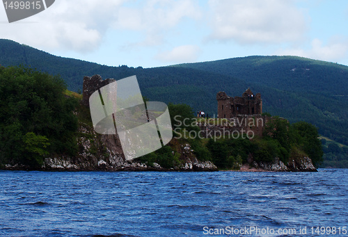 Image of Loch ness monster in scotland