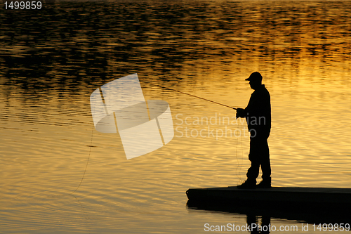 Image of Fishing at sunset