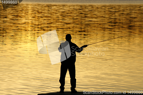 Image of Fishing at sunset