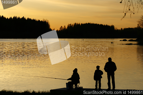 Image of Fishing at sunset