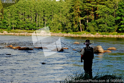 Image of Fishing at sunset