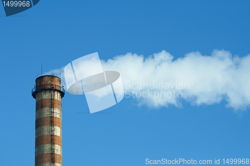 Image of Industrial smoking chimney