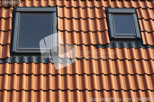 Image of Dormers on a tiled roof