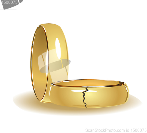 Image of Broken wedding rings