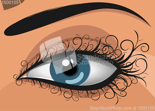Image of Woman blue eye
