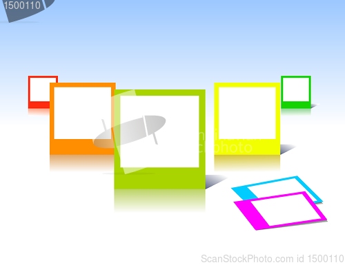 Image of Colorful photo frames in vector art