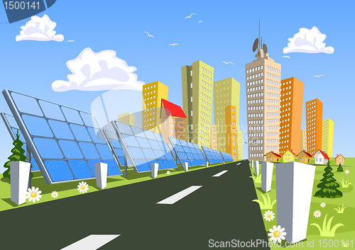 Image of Solar vector City for solar panels