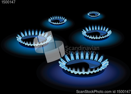 Image of Blue flame of gas
