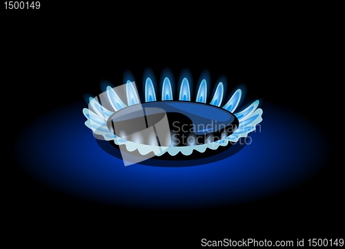 Image of Blue flame of gas