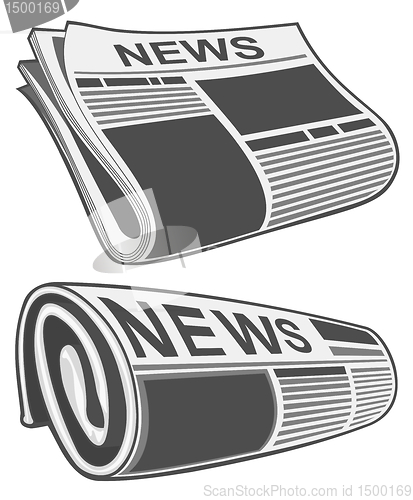 Image of Rolled newspaper vector