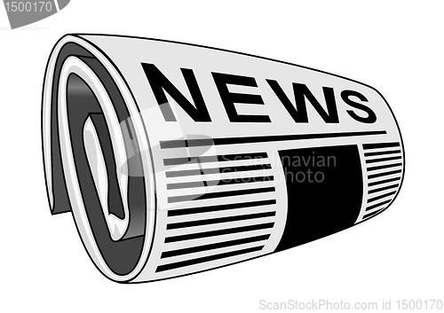 Image of Rolled newspaper vector