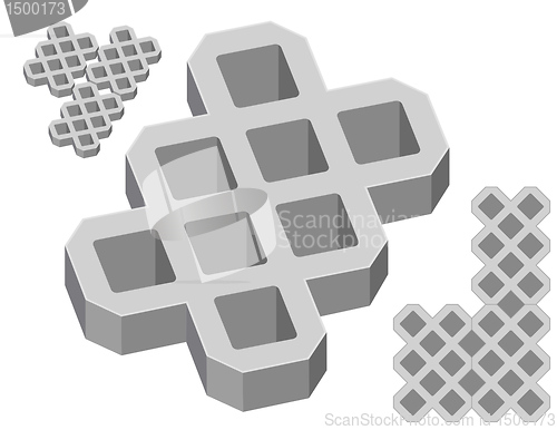 Image of Gray concrete pavers