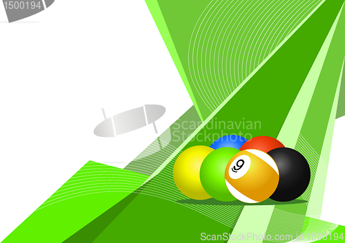 Image of Pool balls, abstract design