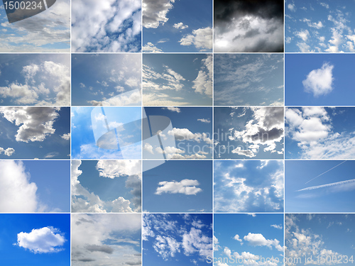 Image of Blue sky collage