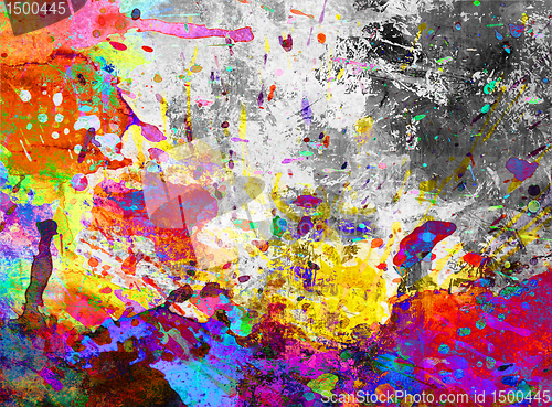 Image of colorful paint splash grunge