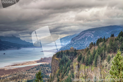 Image of Columbia River Gorge Scenic View in Oregon