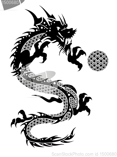 Image of 2012 Flying Chinese Dragon with Ball Clipart