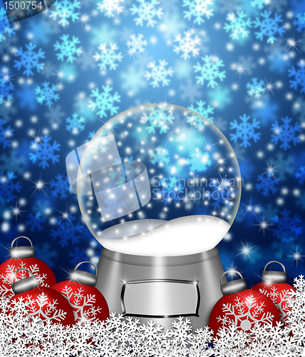 Image of Snow Globe Blank and Christmas Tree Ornaments