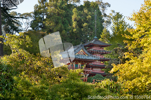 Image of Pagodas in San Francisco Japanese Garden
