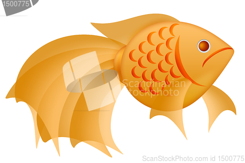 Image of Fancy Goldfish Illustration Isolated on White