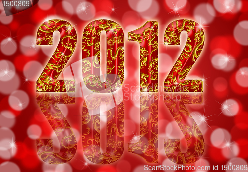 Image of 2012 Chinese Year of the Dragon Red Background