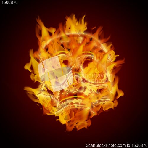 Image of Fire Burning Flaming Skull