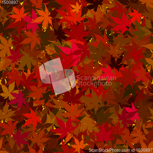 Image of Fall Maple Leaves Seamless Background