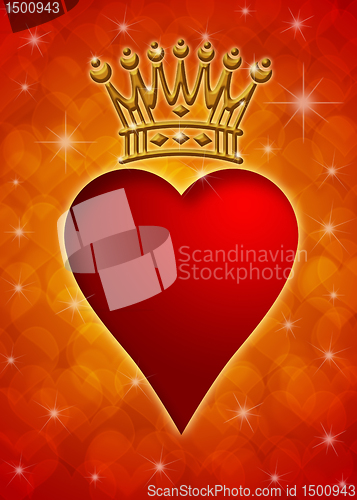 Image of Valentine's Day Heart with Crown