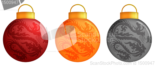 Image of Chinese Dragon Christmas Ornaments