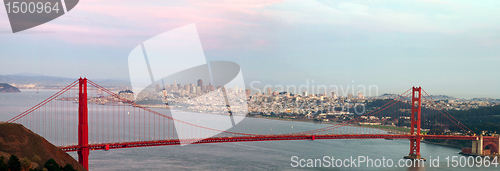 Image of Golden Gate Bridge and San Francisco Skyline