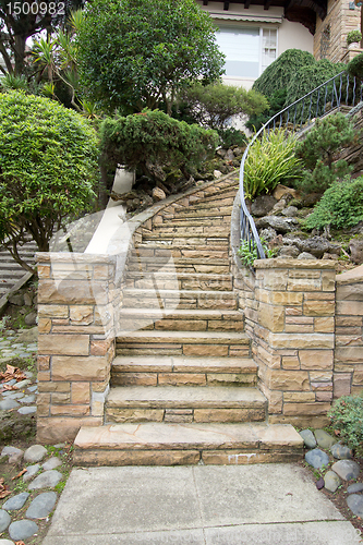 Image of Stone Works Staircase Entrance from the Street