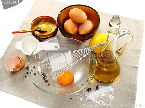 Image of Products for home preparation of mayonnaise.