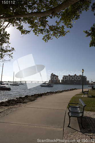 Image of framed view towards sarasota bay