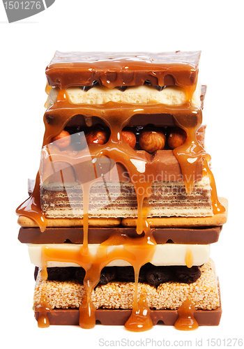 Image of Sweets and nuts with caramel