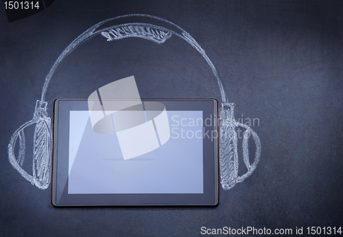 Image of Tablet computer as audio player