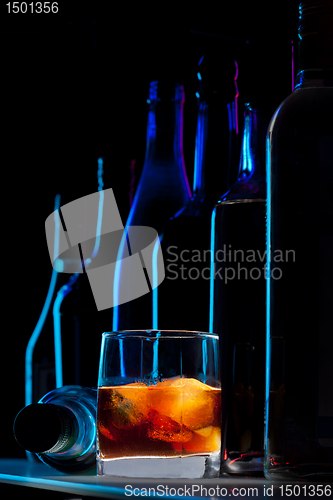 Image of whisky with ice