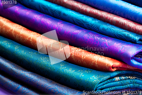 Image of Beautiful fabric folded