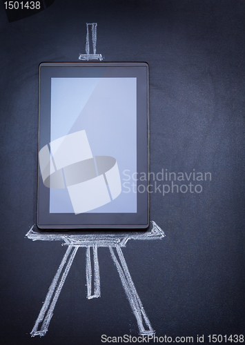 Image of Tablet computer as easel