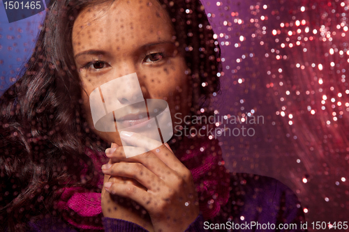 Image of Behind the glass in rainy weather