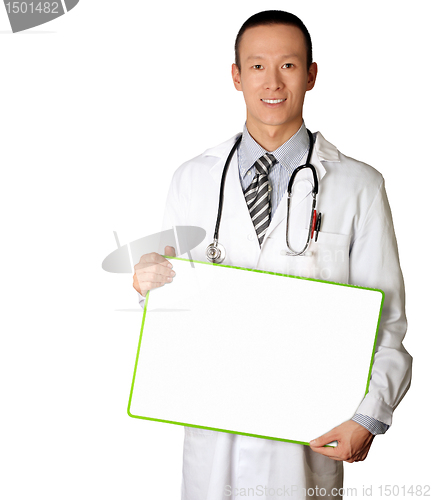 Image of doctor with empty board