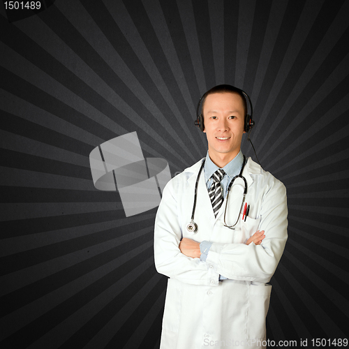 Image of doctor with headphones