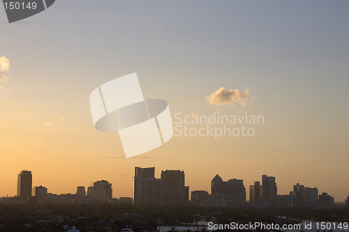 Image of Early evening skyline view of fort lauderdale