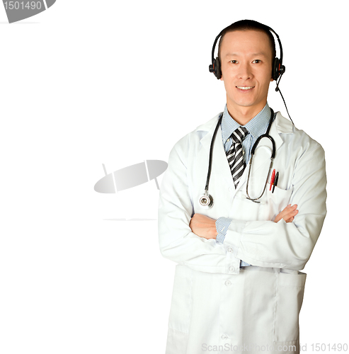 Image of doctor with headphones