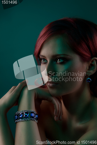 Image of Beauty portrait with bangle