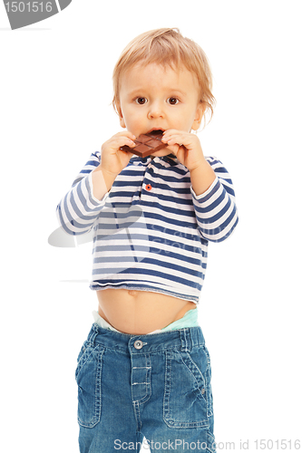 Image of Cute kid with chocolate