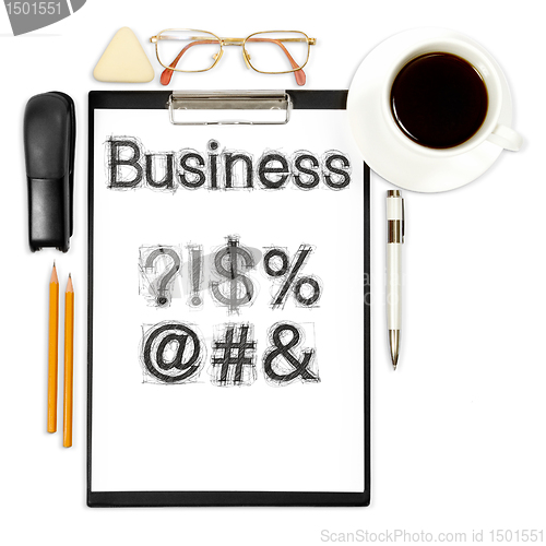 Image of abstract business background with alphabet